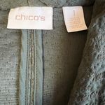 Chico's  Collared Long Sleeve Open Blazer Dark Green Size 1X Photo 2