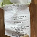 Anthropologie Abel the Label Green White Ruffle Maxi Dress Size Small Photo 5