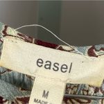 easel Medium Boho Sunflower Floral Cold Shoulder Tassel Pleat Flowy Dress Loose Photo 4