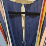 Harper Heritage  Multi-Color Stripe V-Neck Button Down Short Sleeve Maxi Dress Photo 7