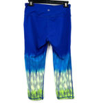 Athleta  size Small blue green yellow capri 3/4 athletic leggings‎ Photo 1