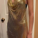 gold metal chain dress Photo 2