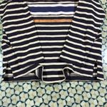 J.Crew  Striped Boat Neck Long Sleeve Shirt Metallic Accents Women's Size M Photo 3