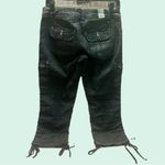 Zana Di  Dark Gray Ankle Jeans with Lace-Up Detail Photo 1