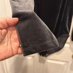 Old Navy  Square-Neck‎ Velvet Bodysuit Size XL Gray Black Long Sleeve Photo 2
