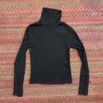 One Step Up  BLACK RIBBED TURTLENECK STRETCH LONG SLEEVE Photo 0