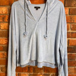 J.Crew  womens terry cloth hoodie summer beach preppy blue M Photo 0