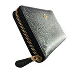 Coach Navy Blue Pebble Leather Phone Zip Around Accordion Wallet with box Photo 6