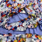 Anthropologie Maeve Sybil Floral Ruffle Wrap Skirt Daisies Purple Pink Size M Size M Photo 9