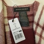 Banana Republic {OS} NWT Mariana Plaid Red Fringe Komono Blanket Cashmere Blend Photo 9