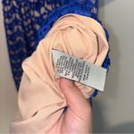 Eliza J lace eyelet belted Patterned Dress blue nude size 6 Photo 4