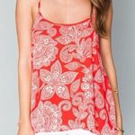 Show Me Your Mumu  NWT Red Paisley Print Tank Top Size Large Photo 0