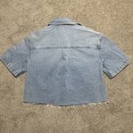 SO Women’s / Junior’s Cropped Denim Shirt Blue Size M Photo 2