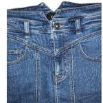 Bardot Spliced Seam Denim Mini Skirt Photo 3