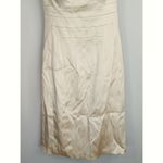 Jax Cream Satin Midi Cocktail Dress‎ Women's Size 4 Party Elegant Formal Photo 2
