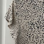 Monrow NWOT Beige And Black Animal Print Size Small Ruffle Short Sleeve Tiered Dress Photo 7