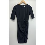 B Darlin B. Darlin Black Dress Juniors Size 5 Short Sleeve Ruched Back Zip NEW Photo 1