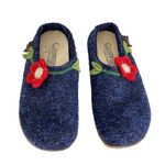 Giesswein Blue Slip On Clogs Flower Detail Size 5 Photo 0