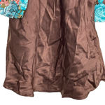 Plenty By Tracy Reese‎ Anthroplogie Womens Top Size 4 Brown Multi Floral Silk Photo 3