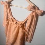 J.Crew Tie-shoulder Linen Tank Top Size L peach pink -Summer Boho Vacation Beach Photo 1