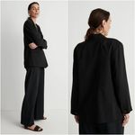 Madewell Jacket The Relaxed Blazer in Softdrape True Black M NWT New Photo 2