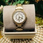 Michael Kors  Gold Mother of Pearl Quartz Watch 33mm Stainless Steel NWT Photo 1
