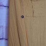 Sundance  MUSTARD RUFFLE ACCENT BUTTON FRONT LONG LINE HI LOW TUNIC BLOUSE S NWT Photo 4