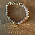 Erimish  champagne and gold bead stretch bracelet  Photo 2