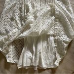 Madewell NWT  White Floral Eyelet Pintuck Sleeve Mini Dress M Boho Cottagecore Photo 3