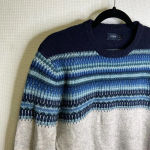 J.Crew | Blue Grey Crewneck Sweater Isle Medium Photo 2