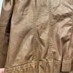 Coalition Girl Next Door Hooded Faux Leather Jacket Brown Size L Photo 6