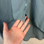 Free People | Dusty Blue Button Front 100% Cotton Bohemian Shirt Size XS Photo 3