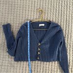 Urban Outfitters Outfitter Cropped‎ ribbed Cardigan in Blue Size Small Photo 5
