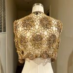 Bebe Vintage Y2K sequin open knit short sleeve shrug Photo 2