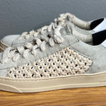 P448 Jack Macrame Lace Up Sneakers Womoens Size 39 EU 8.5 - 9 US Gray Ecru Photo 0