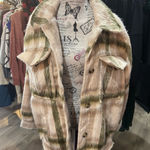 American Eagle Outfitters Cream and Green Jacket Photo 0