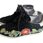 Ash Gull Black Floral Embroidered Sneakers Size 7.5 US 38 EU Women’s GUC #S84 Photo 0