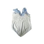 Time and Tru Plus 3X Blue Striped One Piece‎ Swimsuit Ruffle V Neck 24W 26W Photo 8