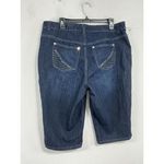 Womans Style And Co Woman Curvy Fit Bermuda Shorts 16W Blue Rhinestones Photo 1