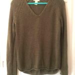 H&M Olive Green Vneck Knit Sweater Photo 0