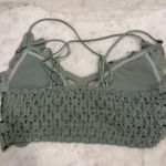 Alya Lace Bralette Green Floral Lined Adjustable Straps Size S Photo 3