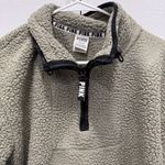 PINK - Victoria's Secret Victoria Secret PINK Green Sherpa 1/4 Zip Jacket Photo 4