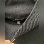 Talbots Women  Mock Neck Long Sleeve Cotton Blend Black Stretch Turtleneck Sz XL Photo 3