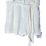 ASOS Design Linen Blend Flat Front Tie Waist Shorts Size 10 Photo 0