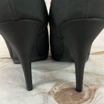 Nina Shoes Black Fabric 4 1/2” Heels Ruffles Zippers Dress Bootie Pumps Size 8M Photo 7