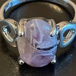 Elegant purple amethyst S925 silver ring size 9.5 Photo 0
