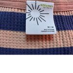 OFFLINE by Aerie Striped Waffle Knit Crop Top Long‎ Sleeve Navy Pink Casual M/M Blue Size M Photo 4
