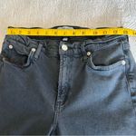 AGOLDE  Toni Mid Rise Straight Black Jeans Denim 27 Feral Wash Distressed Raw Hem Photo 6