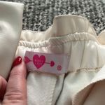 Cream Leather Shorts White Size XS Photo 3