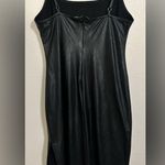 Wild Fable  Black Faux Leather Spaghetti Strap Dress Photo 2